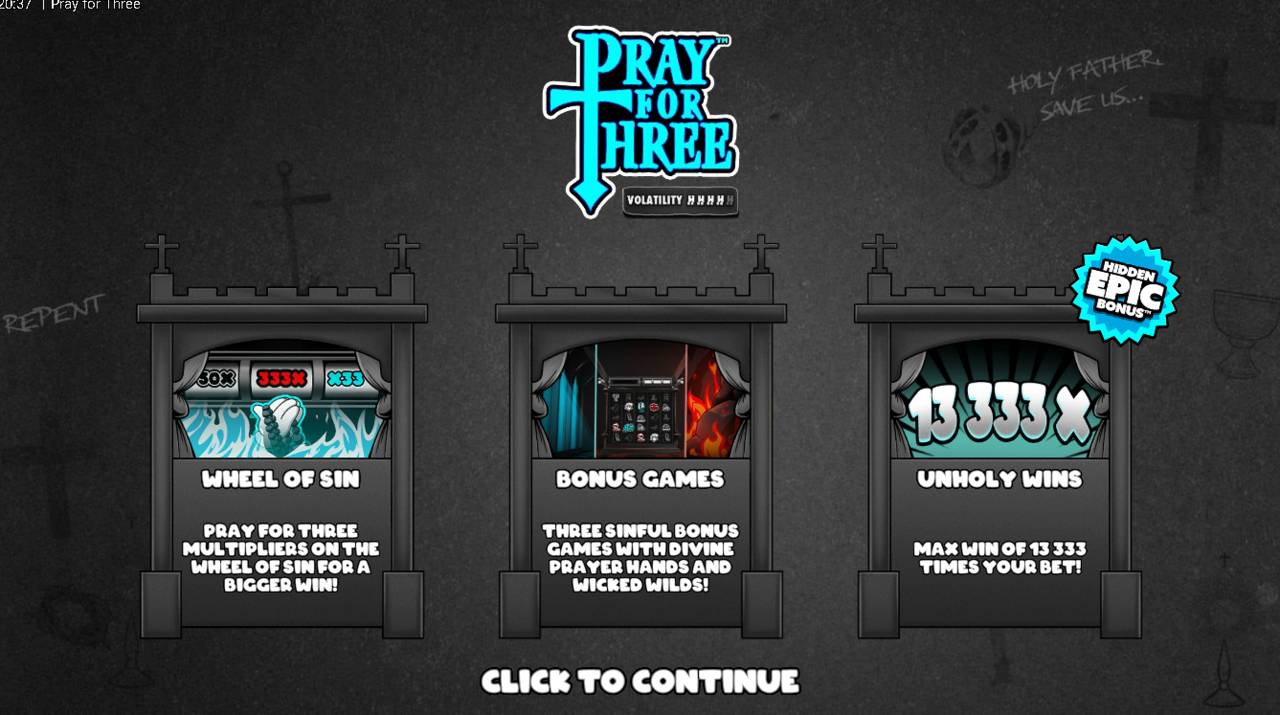 Pray For Three (Hacksaw Gaming) Image 1